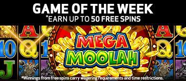 mega moolah free spins
